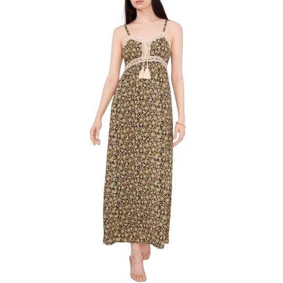 1. State Floral Hills Maxi Boho Lagenlook Spaghetti Strap Dress - 2X - Picture 1 of 6